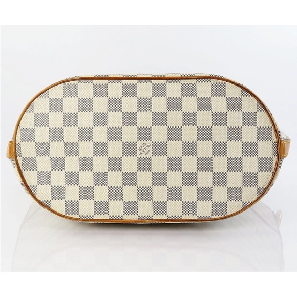 Louis Vuitton White and Tan Checkered Tote - Picture 5 of 16